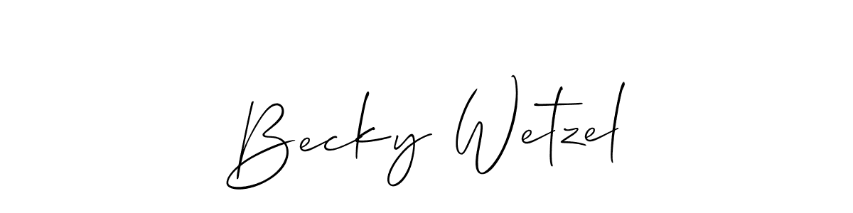Make a short Becky Wetzel signature style. Manage your documents anywhere anytime using Allison_Script. Create and add eSignatures, submit forms, share and send files easily. Becky Wetzel signature style 2 images and pictures png