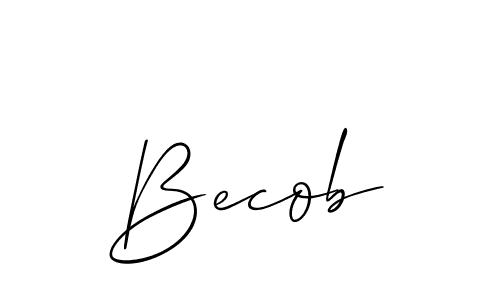 How to make Becob name signature. Use Allison_Script style for creating short signs online. This is the latest handwritten sign. Becob signature style 2 images and pictures png