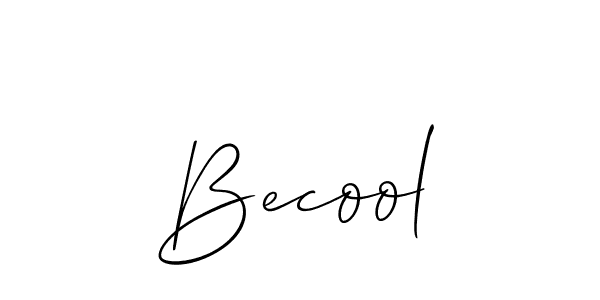 How to make Becool signature? Allison_Script is a professional autograph style. Create handwritten signature for Becool name. Becool signature style 2 images and pictures png