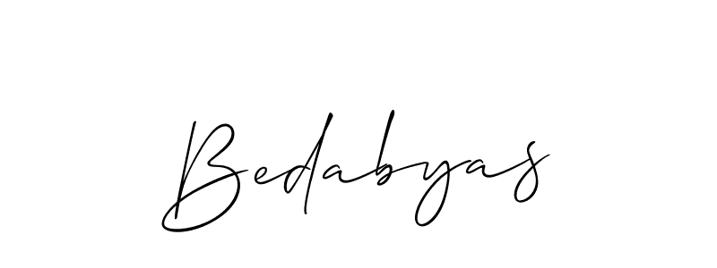 This is the best signature style for the Bedabyas name. Also you like these signature font (Allison_Script). Mix name signature. Bedabyas signature style 2 images and pictures png