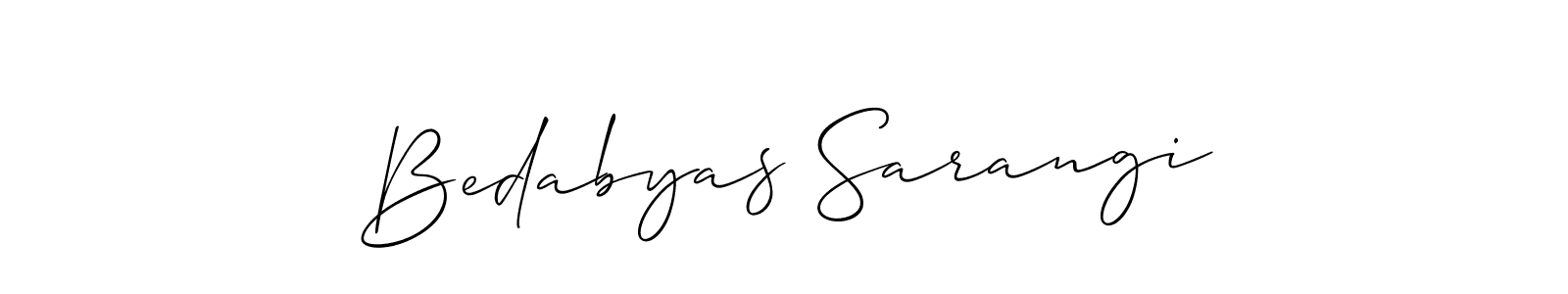 Also You can easily find your signature by using the search form. We will create Bedabyas Sarangi name handwritten signature images for you free of cost using Allison_Script sign style. Bedabyas Sarangi signature style 2 images and pictures png