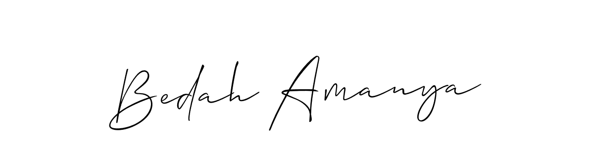 Also You can easily find your signature by using the search form. We will create Bedah Amanya name handwritten signature images for you free of cost using Allison_Script sign style. Bedah Amanya signature style 2 images and pictures png