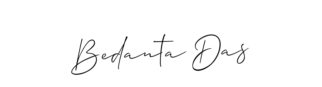 Create a beautiful signature design for name Bedanta Das. With this signature (Allison_Script) fonts, you can make a handwritten signature for free. Bedanta Das signature style 2 images and pictures png