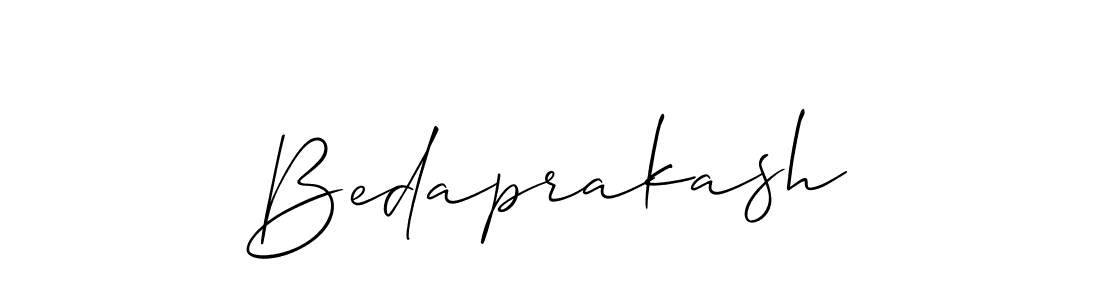 How to make Bedaprakash signature? Allison_Script is a professional autograph style. Create handwritten signature for Bedaprakash name. Bedaprakash signature style 2 images and pictures png