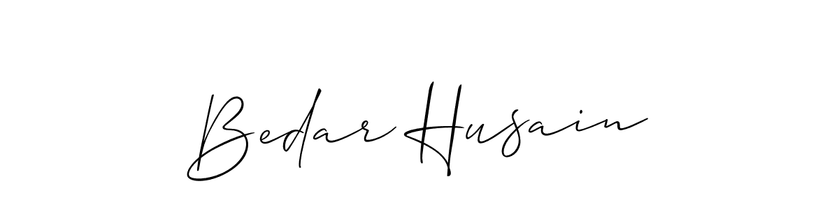Also You can easily find your signature by using the search form. We will create Bedar Husain name handwritten signature images for you free of cost using Allison_Script sign style. Bedar Husain signature style 2 images and pictures png