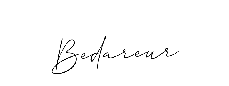 How to make Bedareur signature? Allison_Script is a professional autograph style. Create handwritten signature for Bedareur name. Bedareur signature style 2 images and pictures png