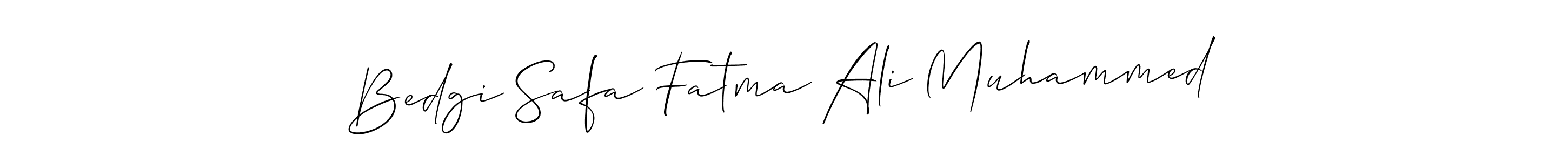 Make a beautiful signature design for name Bedgi Safa Fatma Ali Muhammed. Use this online signature maker to create a handwritten signature for free. Bedgi Safa Fatma Ali Muhammed signature style 2 images and pictures png