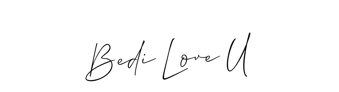 Also we have Bedi Love U name is the best signature style. Create professional handwritten signature collection using Allison_Script autograph style. Bedi Love U signature style 2 images and pictures png