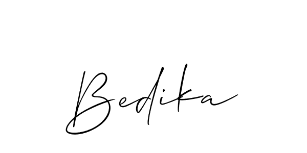 Similarly Allison_Script is the best handwritten signature design. Signature creator online .You can use it as an online autograph creator for name Bedika. Bedika signature style 2 images and pictures png