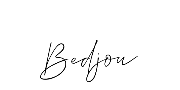 It looks lik you need a new signature style for name Bedjou. Design unique handwritten (Allison_Script) signature with our free signature maker in just a few clicks. Bedjou signature style 2 images and pictures png