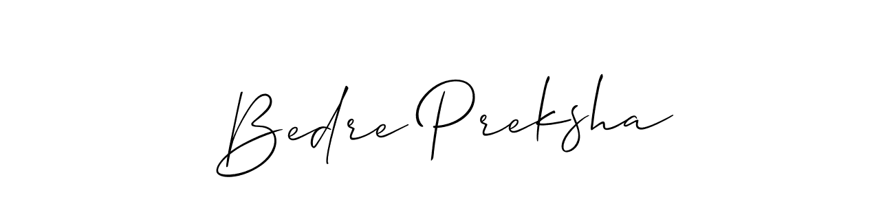 Also You can easily find your signature by using the search form. We will create Bedre Preksha name handwritten signature images for you free of cost using Allison_Script sign style. Bedre Preksha signature style 2 images and pictures png