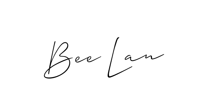 How to make Bee Lan name signature. Use Allison_Script style for creating short signs online. This is the latest handwritten sign. Bee Lan signature style 2 images and pictures png