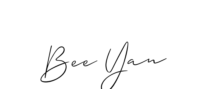 Similarly Allison_Script is the best handwritten signature design. Signature creator online .You can use it as an online autograph creator for name Bee Yan. Bee Yan signature style 2 images and pictures png