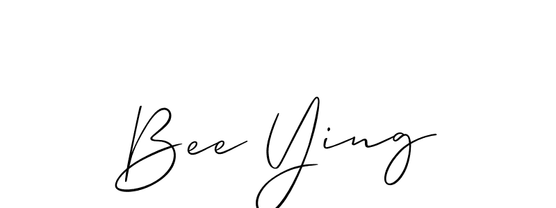 It looks lik you need a new signature style for name Bee Ying. Design unique handwritten (Allison_Script) signature with our free signature maker in just a few clicks. Bee Ying signature style 2 images and pictures png