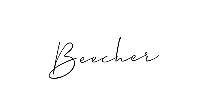 Allison_Script is a professional signature style that is perfect for those who want to add a touch of class to their signature. It is also a great choice for those who want to make their signature more unique. Get Beecher name to fancy signature for free. Beecher signature style 2 images and pictures png