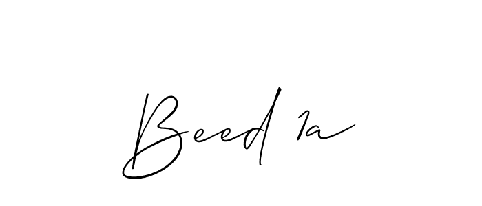 It looks lik you need a new signature style for name Beed 1a. Design unique handwritten (Allison_Script) signature with our free signature maker in just a few clicks. Beed 1a signature style 2 images and pictures png