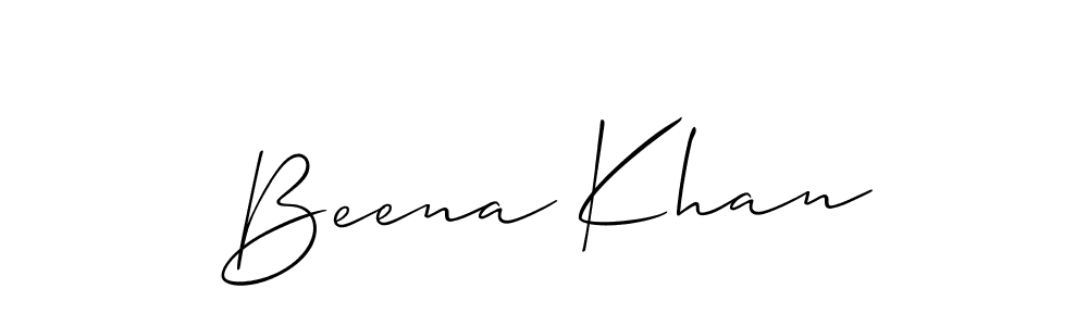 Design your own signature with our free online signature maker. With this signature software, you can create a handwritten (Allison_Script) signature for name Beena Khan. Beena Khan signature style 2 images and pictures png