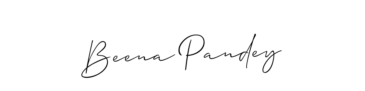Create a beautiful signature design for name Beena Pandey. With this signature (Allison_Script) fonts, you can make a handwritten signature for free. Beena Pandey signature style 2 images and pictures png