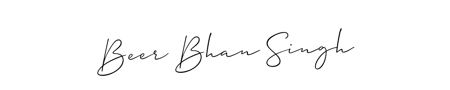 Also we have Beer Bhan Singh name is the best signature style. Create professional handwritten signature collection using Allison_Script autograph style. Beer Bhan Singh signature style 2 images and pictures png