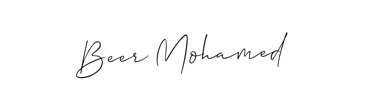 Make a beautiful signature design for name Beer Mohamed. With this signature (Allison_Script) style, you can create a handwritten signature for free. Beer Mohamed signature style 2 images and pictures png