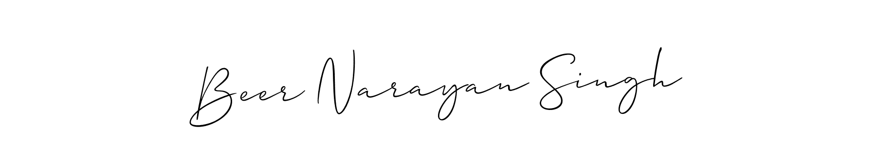 How to make Beer Narayan Singh signature? Allison_Script is a professional autograph style. Create handwritten signature for Beer Narayan Singh name. Beer Narayan Singh signature style 2 images and pictures png