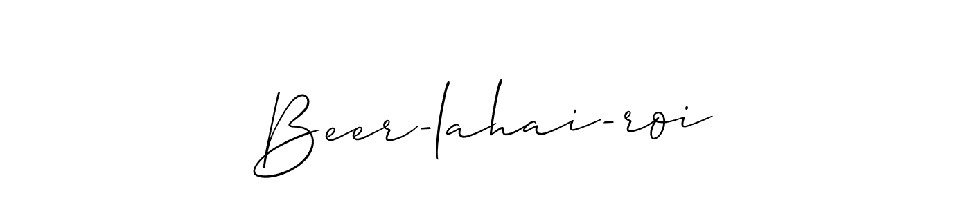 It looks lik you need a new signature style for name Beer-lahai-roi. Design unique handwritten (Allison_Script) signature with our free signature maker in just a few clicks. Beer-lahai-roi signature style 2 images and pictures png