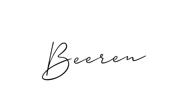 How to make Beeren name signature. Use Allison_Script style for creating short signs online. This is the latest handwritten sign. Beeren signature style 2 images and pictures png