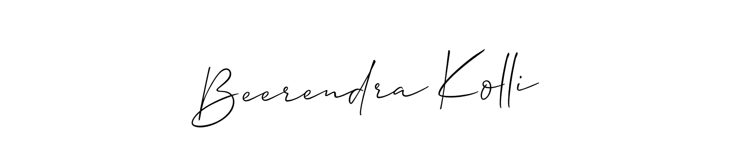 Also You can easily find your signature by using the search form. We will create Beerendra Kolli name handwritten signature images for you free of cost using Allison_Script sign style. Beerendra Kolli signature style 2 images and pictures png