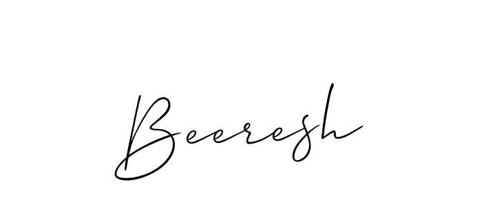 It looks lik you need a new signature style for name Beeresh. Design unique handwritten (Allison_Script) signature with our free signature maker in just a few clicks. Beeresh signature style 2 images and pictures png