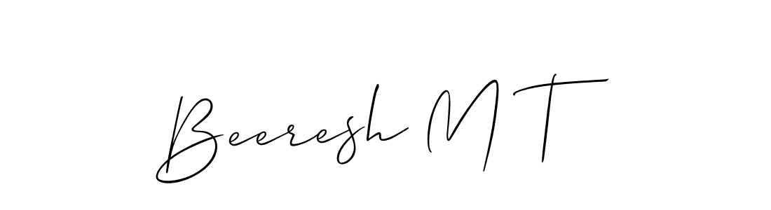 if you are searching for the best signature style for your name Beeresh M T. so please give up your signature search. here we have designed multiple signature styles  using Allison_Script. Beeresh M T signature style 2 images and pictures png