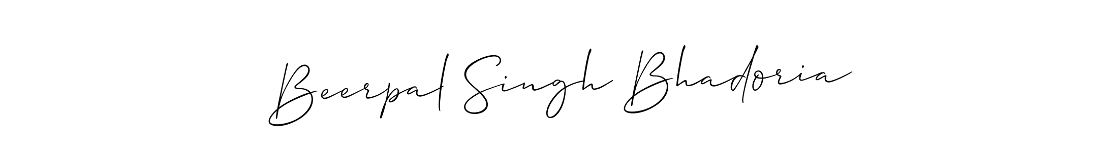 How to make Beerpal Singh Bhadoria name signature. Use Allison_Script style for creating short signs online. This is the latest handwritten sign. Beerpal Singh Bhadoria signature style 2 images and pictures png