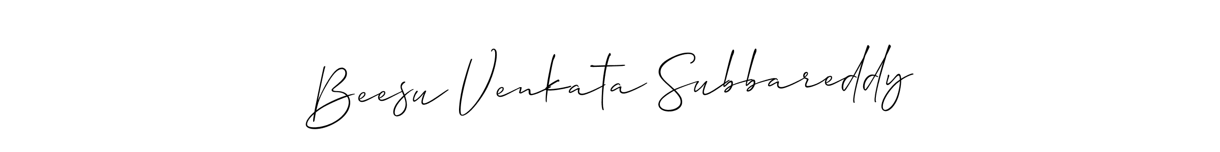 How to make Beesu Venkata Subbareddy name signature. Use Allison_Script style for creating short signs online. This is the latest handwritten sign. Beesu Venkata Subbareddy signature style 2 images and pictures png