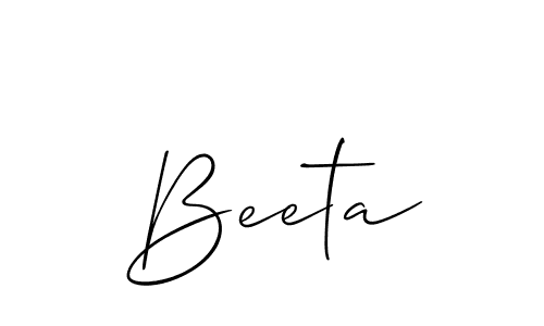 Beeta stylish signature style. Best Handwritten Sign (Allison_Script) for my name. Handwritten Signature Collection Ideas for my name Beeta. Beeta signature style 2 images and pictures png