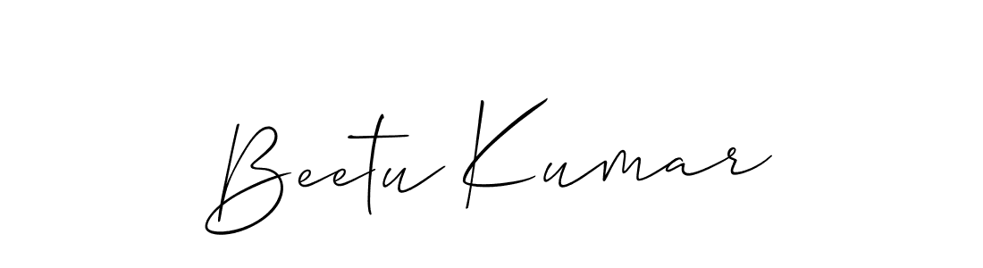 How to make Beetu Kumar signature? Allison_Script is a professional autograph style. Create handwritten signature for Beetu Kumar name. Beetu Kumar signature style 2 images and pictures png