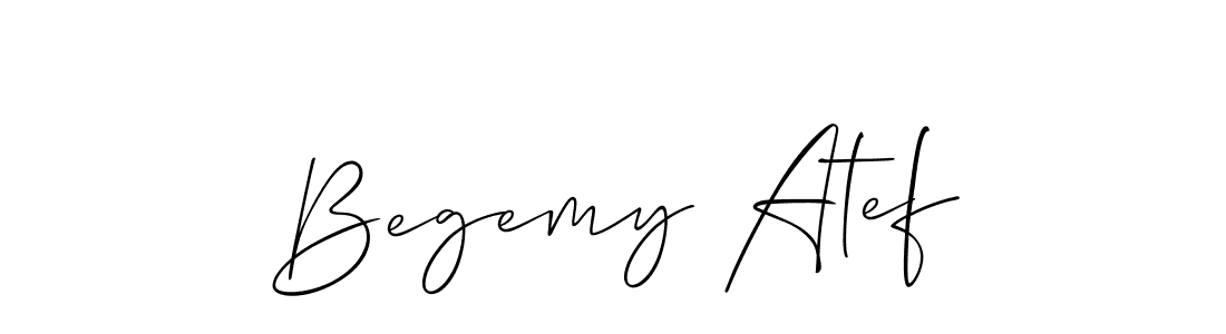 You should practise on your own different ways (Allison_Script) to write your name (Begemy Atef) in signature. don't let someone else do it for you. Begemy Atef signature style 2 images and pictures png