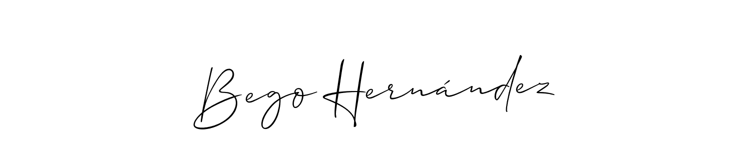 Use a signature maker to create a handwritten signature online. With this signature software, you can design (Allison_Script) your own signature for name Bego Hernández. Bego Hernández signature style 2 images and pictures png