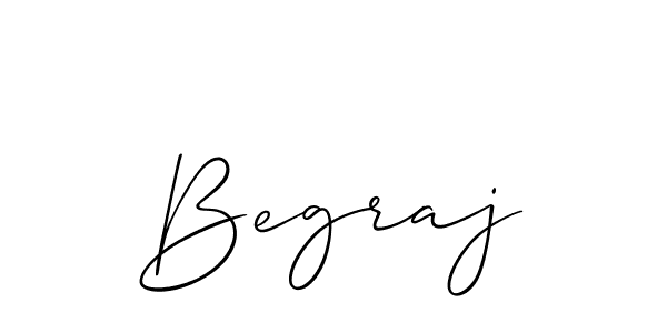 Create a beautiful signature design for name Begraj. With this signature (Allison_Script) fonts, you can make a handwritten signature for free. Begraj signature style 2 images and pictures png