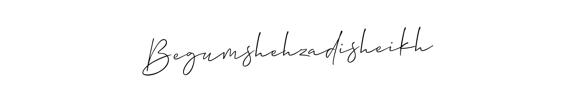 Create a beautiful signature design for name Begumshehzadisheikh. With this signature (Allison_Script) fonts, you can make a handwritten signature for free. Begumshehzadisheikh signature style 2 images and pictures png
