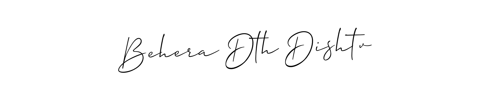 How to Draw Behera Dth Dishtv signature style? Allison_Script is a latest design signature styles for name Behera Dth Dishtv. Behera Dth Dishtv signature style 2 images and pictures png