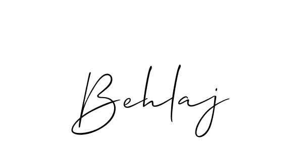 It looks lik you need a new signature style for name Behlaj. Design unique handwritten (Allison_Script) signature with our free signature maker in just a few clicks. Behlaj signature style 2 images and pictures png