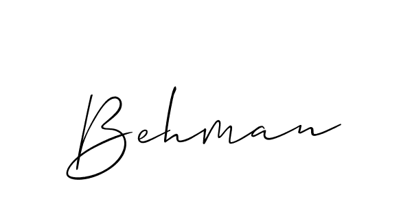 Similarly Allison_Script is the best handwritten signature design. Signature creator online .You can use it as an online autograph creator for name Behman. Behman signature style 2 images and pictures png