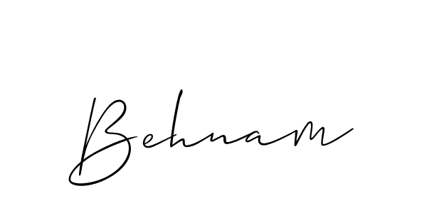 Also we have Behnam name is the best signature style. Create professional handwritten signature collection using Allison_Script autograph style. Behnam signature style 2 images and pictures png