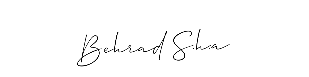 How to make Behrad S.h.a signature? Allison_Script is a professional autograph style. Create handwritten signature for Behrad S.h.a name. Behrad S.h.a signature style 2 images and pictures png