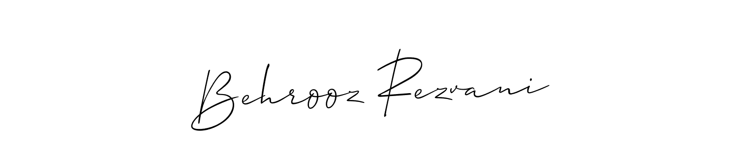 You should practise on your own different ways (Allison_Script) to write your name (Behrooz Rezvani) in signature. don't let someone else do it for you. Behrooz Rezvani signature style 2 images and pictures png