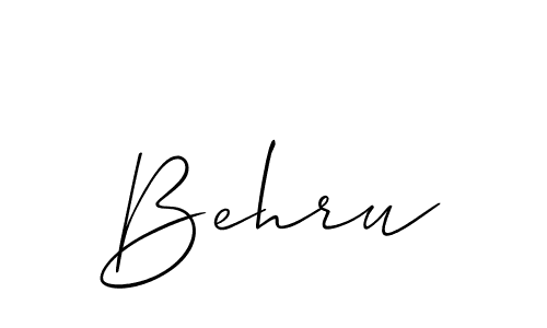 Make a beautiful signature design for name Behru. With this signature (Allison_Script) style, you can create a handwritten signature for free. Behru signature style 2 images and pictures png