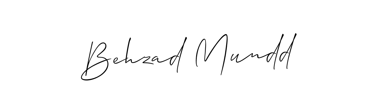 Make a short Behzad Mundd signature style. Manage your documents anywhere anytime using Allison_Script. Create and add eSignatures, submit forms, share and send files easily. Behzad Mundd signature style 2 images and pictures png