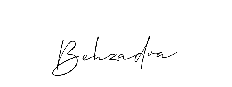 How to make Behzadva signature? Allison_Script is a professional autograph style. Create handwritten signature for Behzadva name. Behzadva signature style 2 images and pictures png