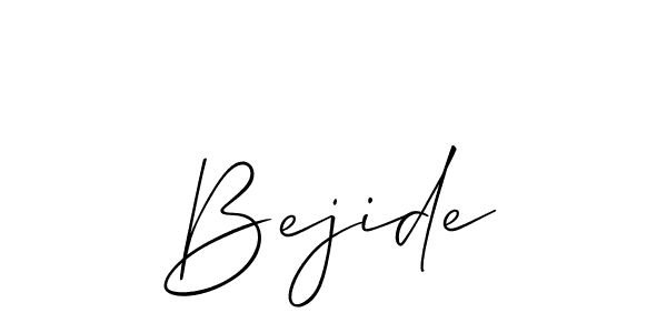 The best way (Allison_Script) to make a short signature is to pick only two or three words in your name. The name Bejide include a total of six letters. For converting this name. Bejide signature style 2 images and pictures png