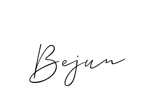 Create a beautiful signature design for name Bejun. With this signature (Allison_Script) fonts, you can make a handwritten signature for free. Bejun signature style 2 images and pictures png