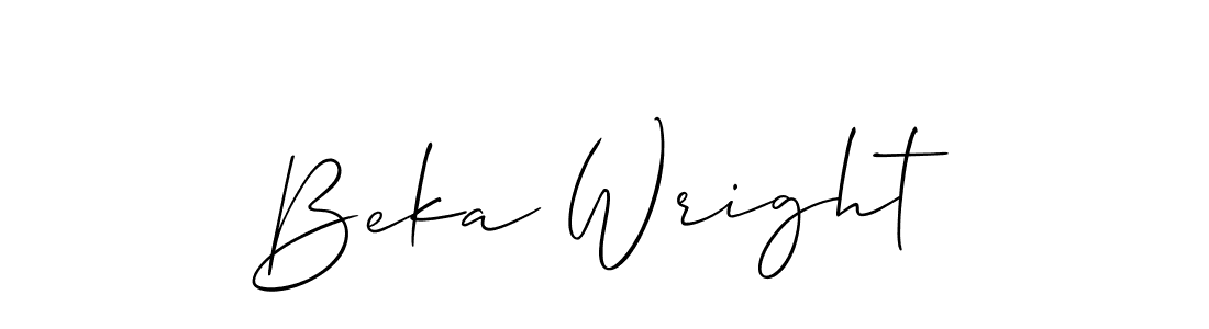 This is the best signature style for the Beka Wright name. Also you like these signature font (Allison_Script). Mix name signature. Beka Wright signature style 2 images and pictures png